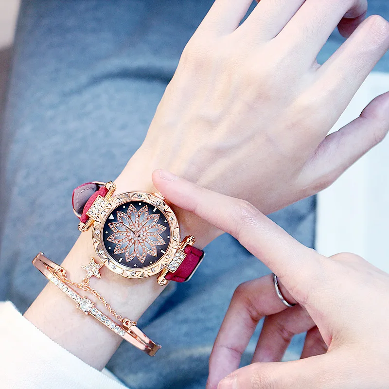 Relogio Feminino, роскошные женские часы, дамский браслет, наручные часы, звездное небо, часы, модные, с бриллиантами, кварцевые часы для женщин
