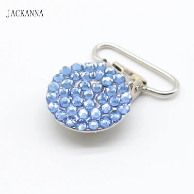 6 DIY Baby Pacifier Clips Metal Suspender Clips Diamond Dummy Holder Soother Chain Accessories Bling Bling Baby Pacifier Holders - Цвет: 6