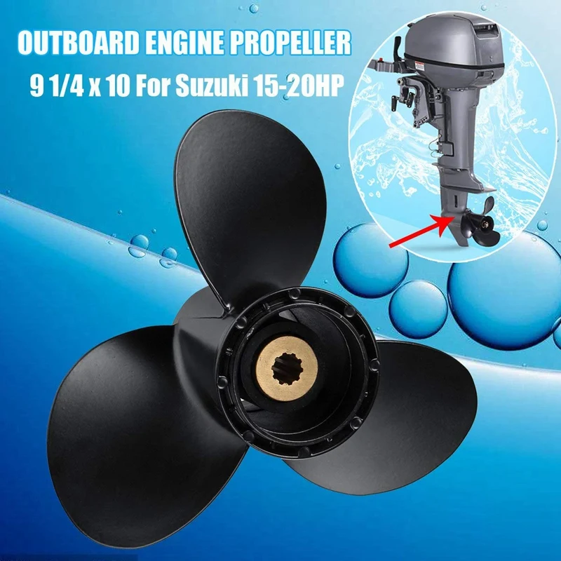 NewMarine Engine Outboard Propeller 9 1/4 x 10 for Suzuki 15-20HP