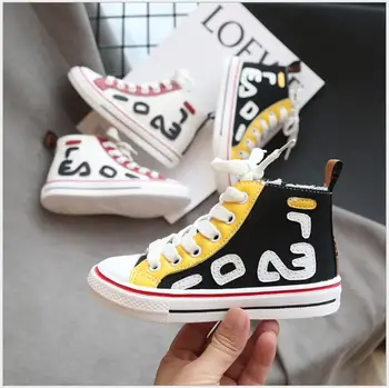 

Kids Shoes Canvas High Top Children's Sneakers Boys Girls Casual Shoes Korean Breathable Student Sport Shoes Sapato Infantil