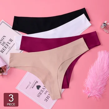 

Hot Selling Ice Silk Seamless Women Briefs G-string Thongs Low Waist Panties Comfortable Cool Female Underwear Girls Underpants