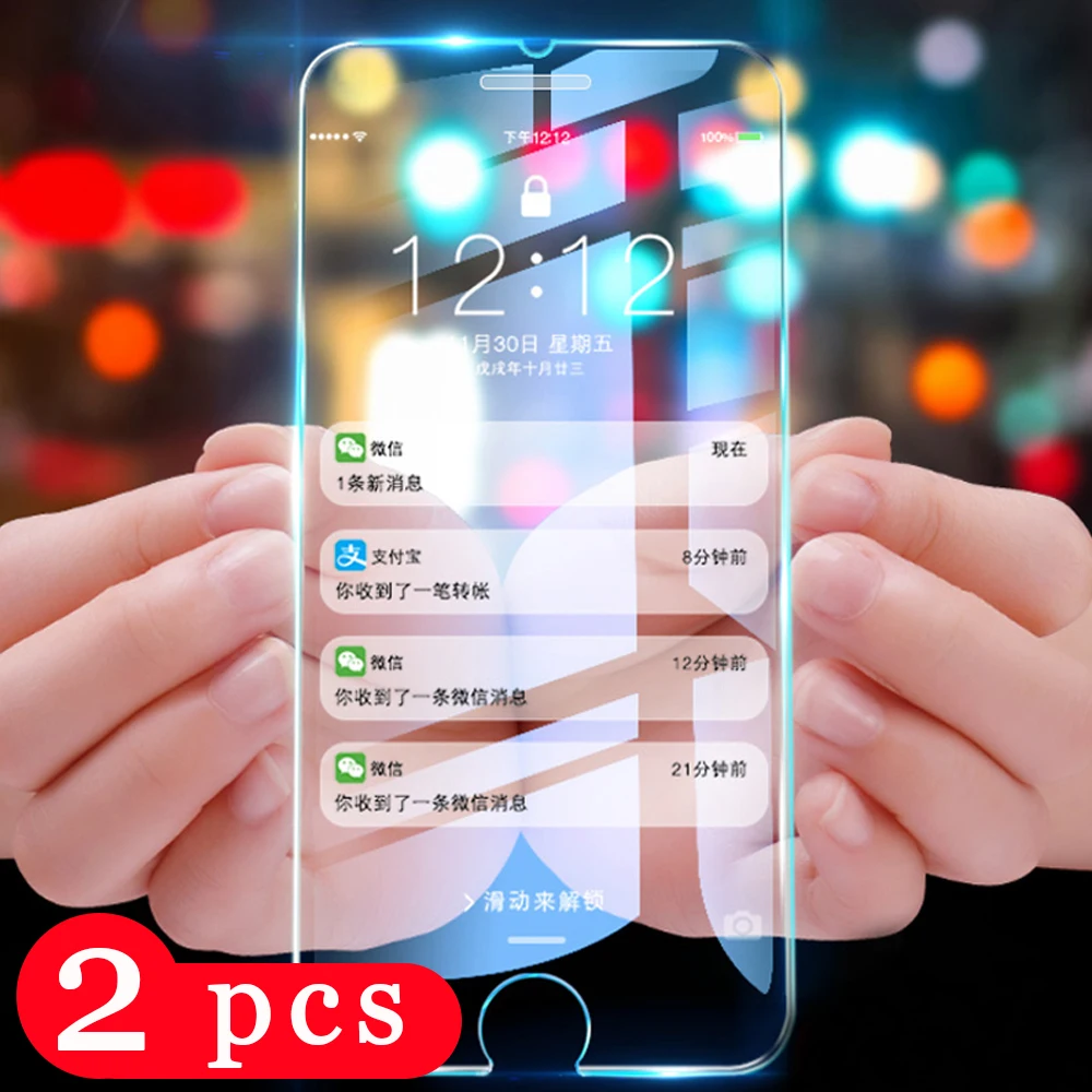 2 шт. 9H для iPhone 7 plus 8 закаленное стекло Защита экрана телефона на защитная пленка