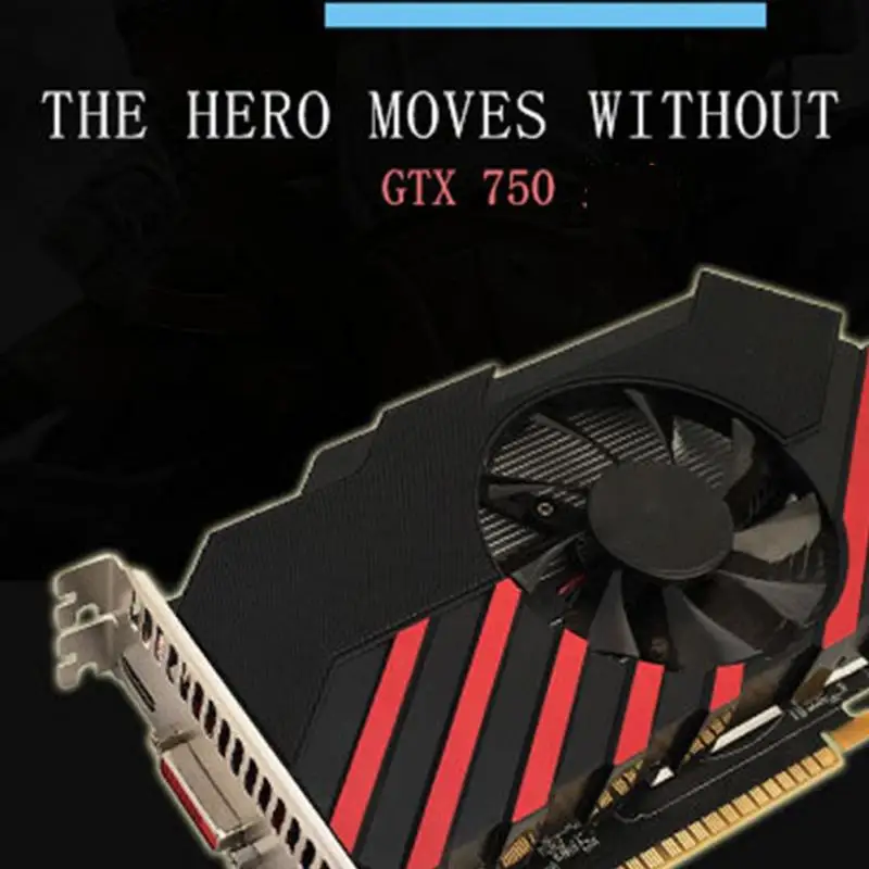 GTX750 2GB GDDR5 графическая карта GTX 750 2G DDR5 Видеокарта PCI E 16X Express HDMI VGA поддержка 4K| |