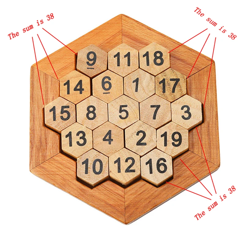 

Funny Geometric Shape Number Puzzle Children Wooden Number Board Math Game Early Educational Learning Wood Toys Gift