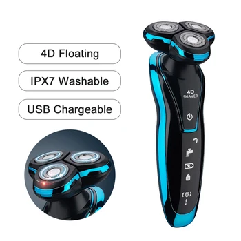 

Portable Electric Shaver for Men Razor Beard Trimmer Trimer Shaving Machine Barbeador Rechargeable Washable Wet Dry Waterproof