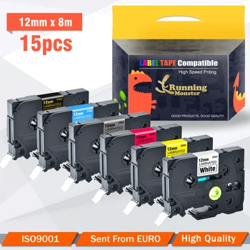 

15pcs TZ231 Tze-231 Tape 12mm Label Tape Compatible For Brother p-touch printers Tze-335 Tze335 TZe131 For PT-H110 PT-D210