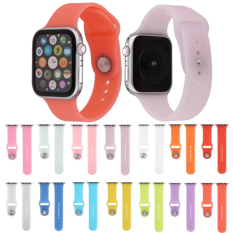 

Soft Silicone Sports Loop strap for apple watch band 3 2 1 38mm 42mm Wristband Bracelet for iwatch series 4 40/44mm Accessories