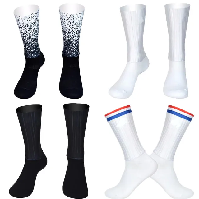 US $5.98 Anti Slip Silicone Seamless Aero Socks New Summer Breathable Cycling Socks Men Women Road Bike Calc