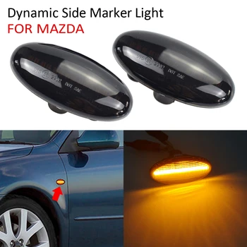 

2 Pieces LED Dynamic Turn Signal Blinker For Mazda 2 2003-2014 For Mazda 3 5 6 BT-50 MPV Sequential Side Marker Light