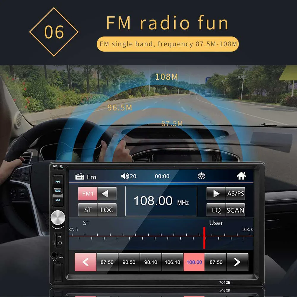2 Din Car Radio 7HD Autoradio Touch Screen MP5 Radio Player Bluetooth Car Multimedia USB Backup Camera Reverse Monitor (5)