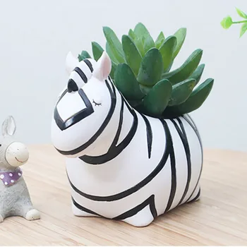 

Lovely Resin Flowerpot Plantspot Garden Pots Planters Kawaii Corgi Jardin Bonsai Desk Succulent Flower Pot Home Decoration