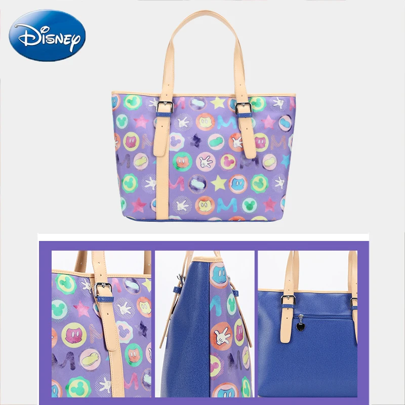 Disney сумки на плечо мультфильм женская большая сумка Микки Маус PU Дамская Большая вместительная сумка большая сумка Водонепроницаемая дорожная сумка