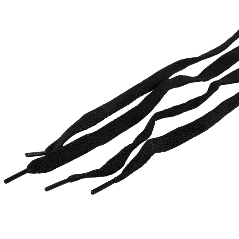 BEAU-Flat Shoe Laces Bootlaces Trainers Skate Strong Shoelaces black