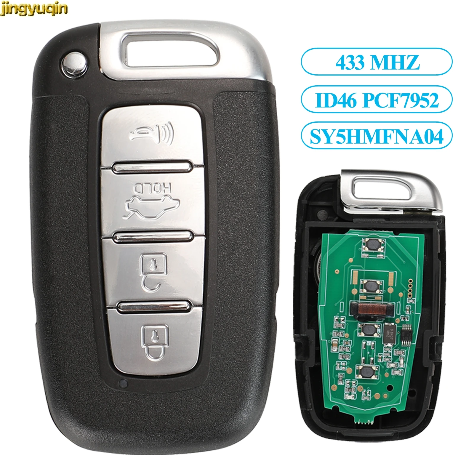 Jingyuqin дистанционный ключ 433 МГц ID46 для Kia Rio Forte Soul Borrego Sorento Optima hyundai I30 IX35 Sonata Genesis Equus