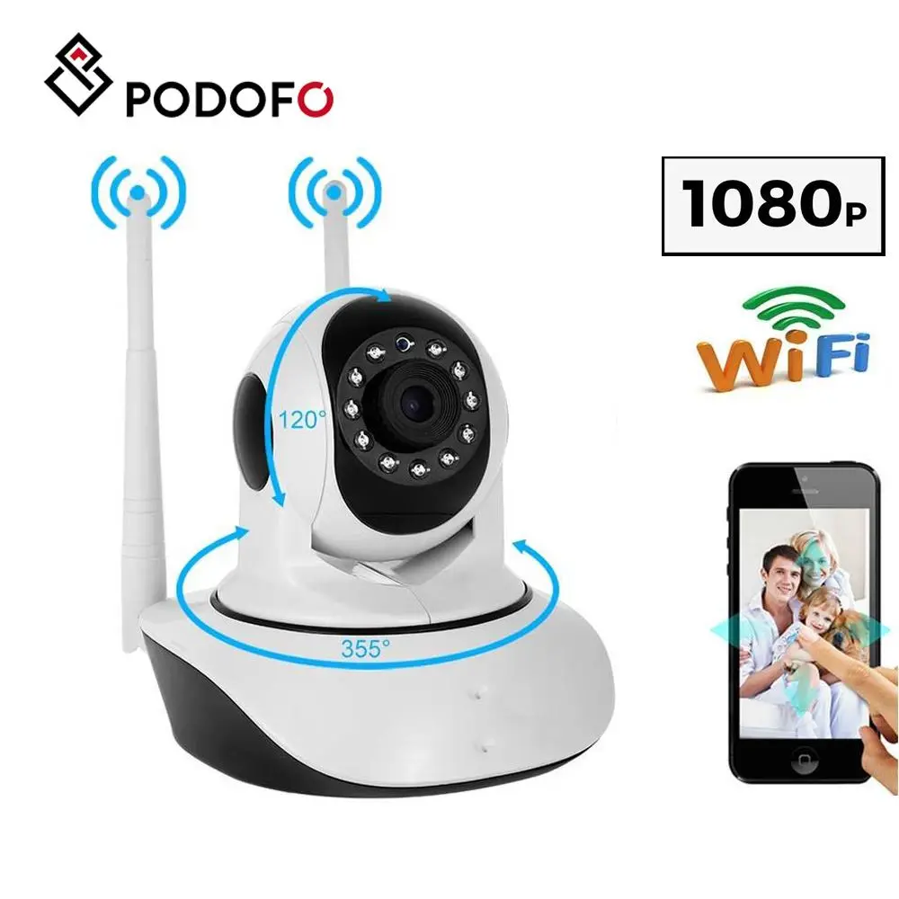 PODOFO WiFi IP камера 1080P HD Беспроводная инфракрасная световая с ночным видением