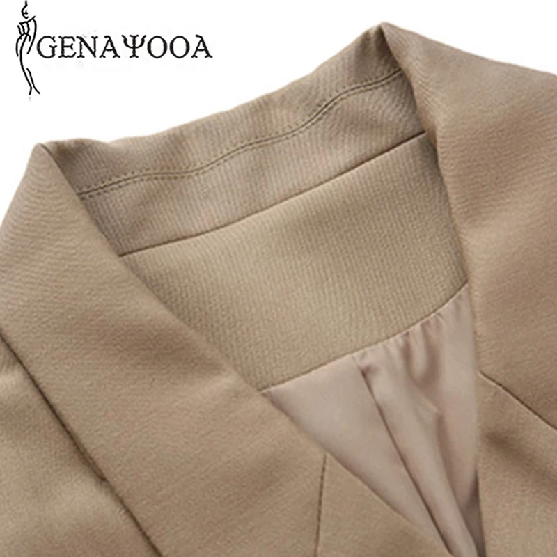 Genayooa, женские куртки, Осень-зима, верхняя одежда, женские блейзеры и куртки, необычный тонкий двубортный блейзер для женщин, элегантный