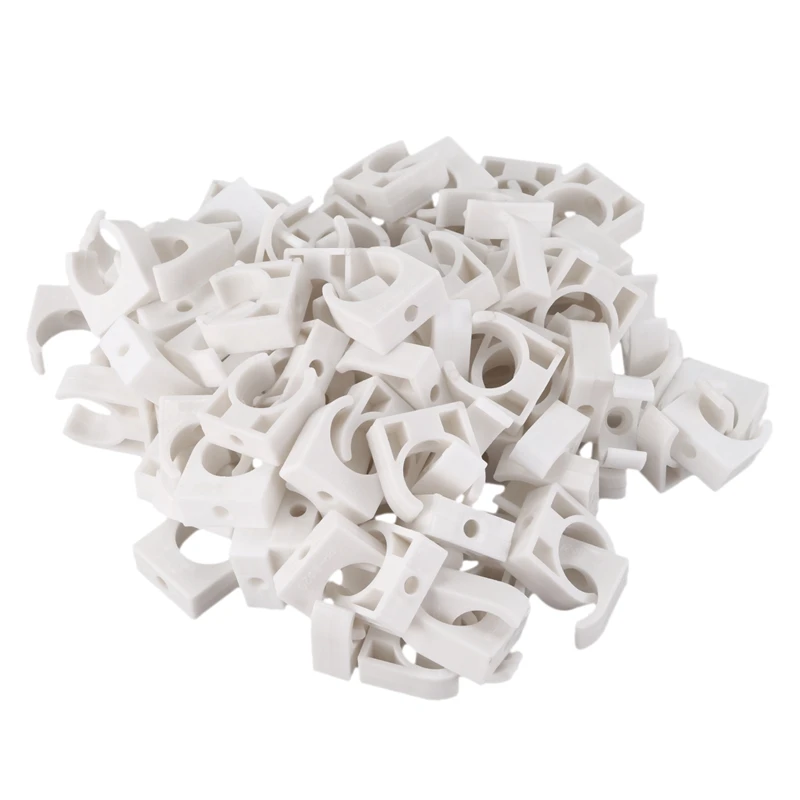 

100 Pcs 20mm OD Water Supply Pipe Clamps Clips Fittings