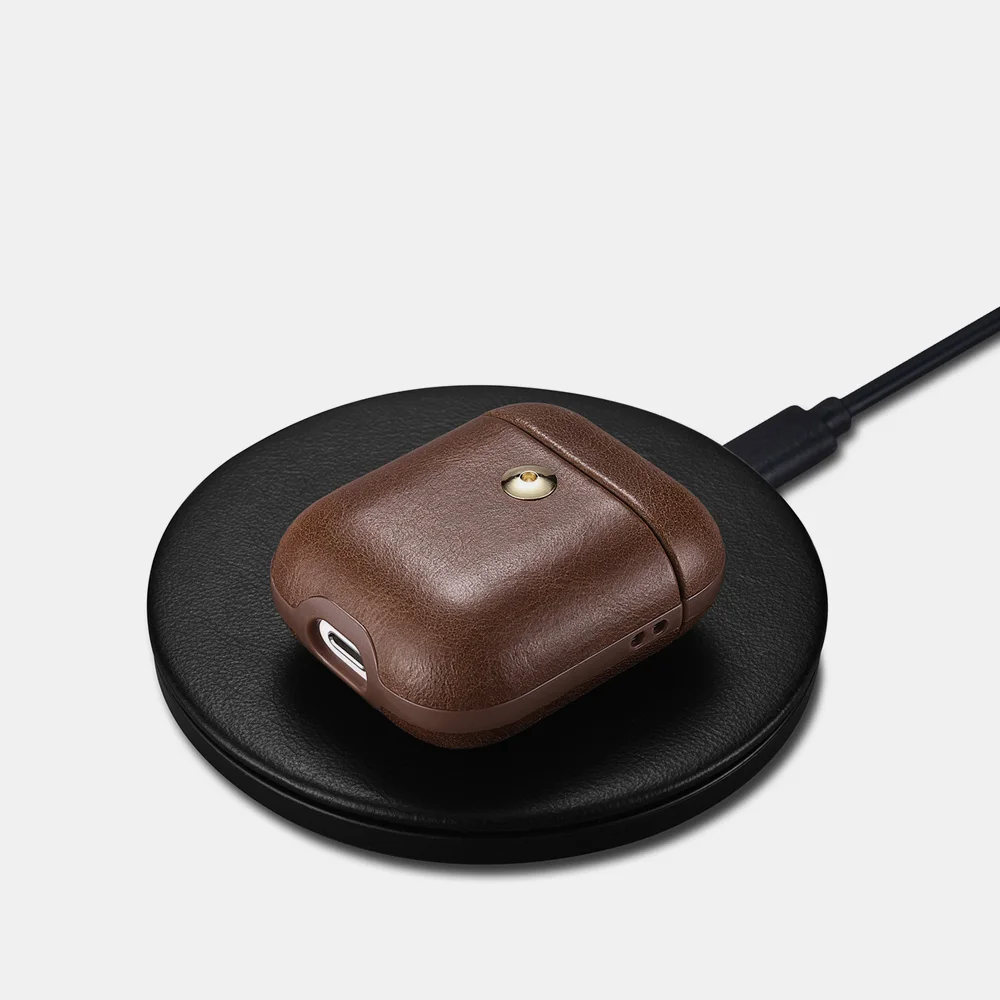 ICARER для Apple AirPods натуральная Crazy Horse кожаная защитная сумка-чехол Съемная серия для наушники для Iphone аксессуары чехол