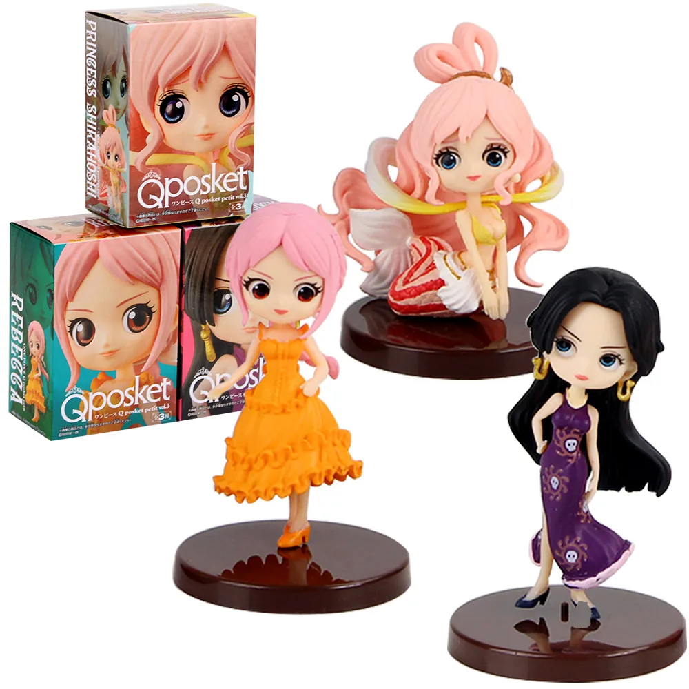 

3pcs/lot One Piece Figure Toys Q Posket Princess Rebecca Shirahoshi Mermaid Boa Hancock Queen Model Toys