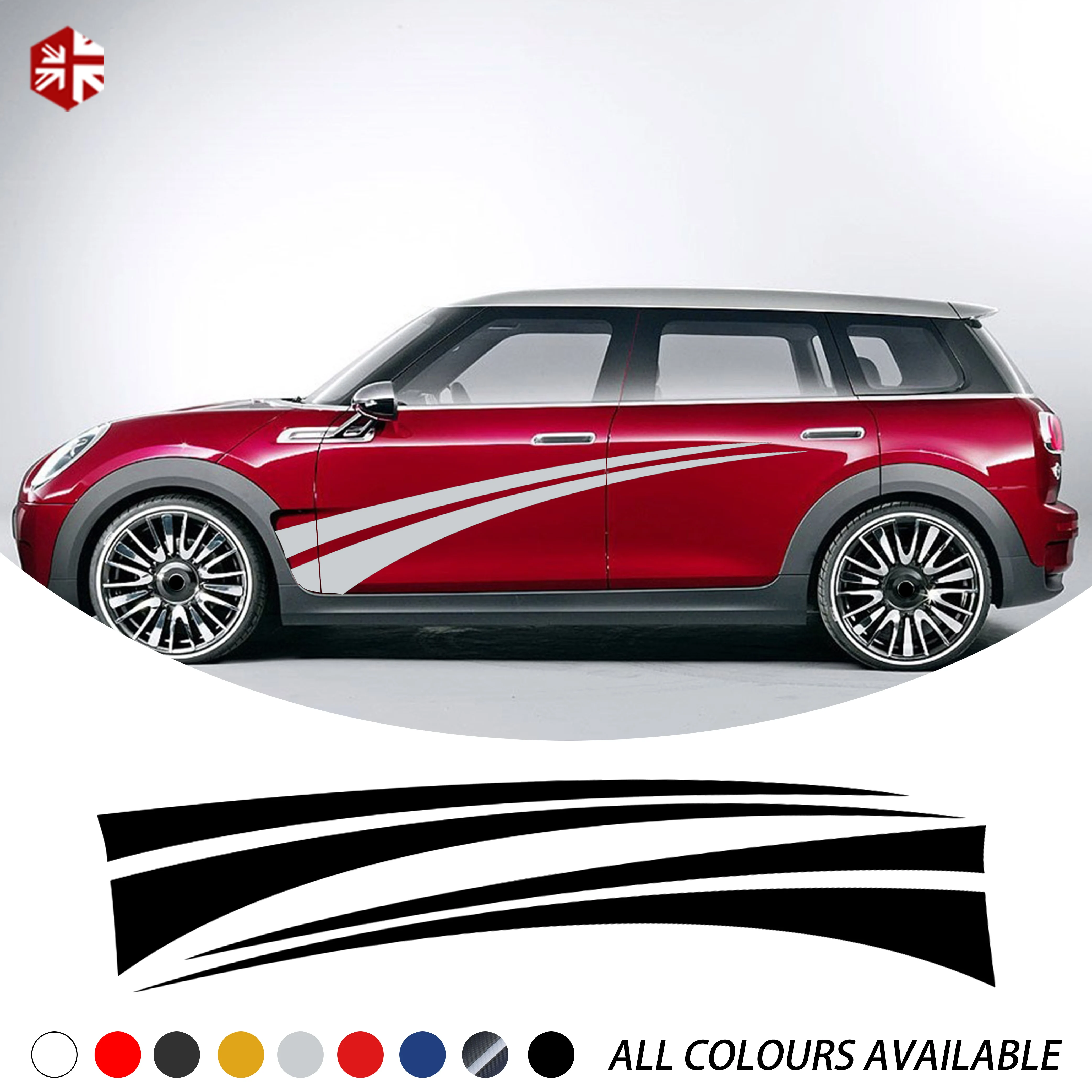 2X креативная виниловая наклейка на дверь автомобиля в полоску для MINI Cooper S Clubman F54 One JCW аксессуары