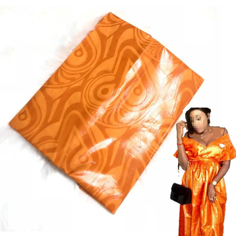 Новая почта ручной работы базин африканец Базен Riche ткань кружева Desgin Блестящий Базен riche парча 5 ярдов/шт