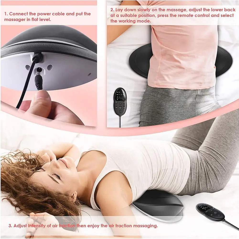 Lumbar Spine Massager Neck Lumbar Traction Multifunctional Inflatable Hot  Compress Vibration Air Pressure Waist Massager Warm - AliExpress