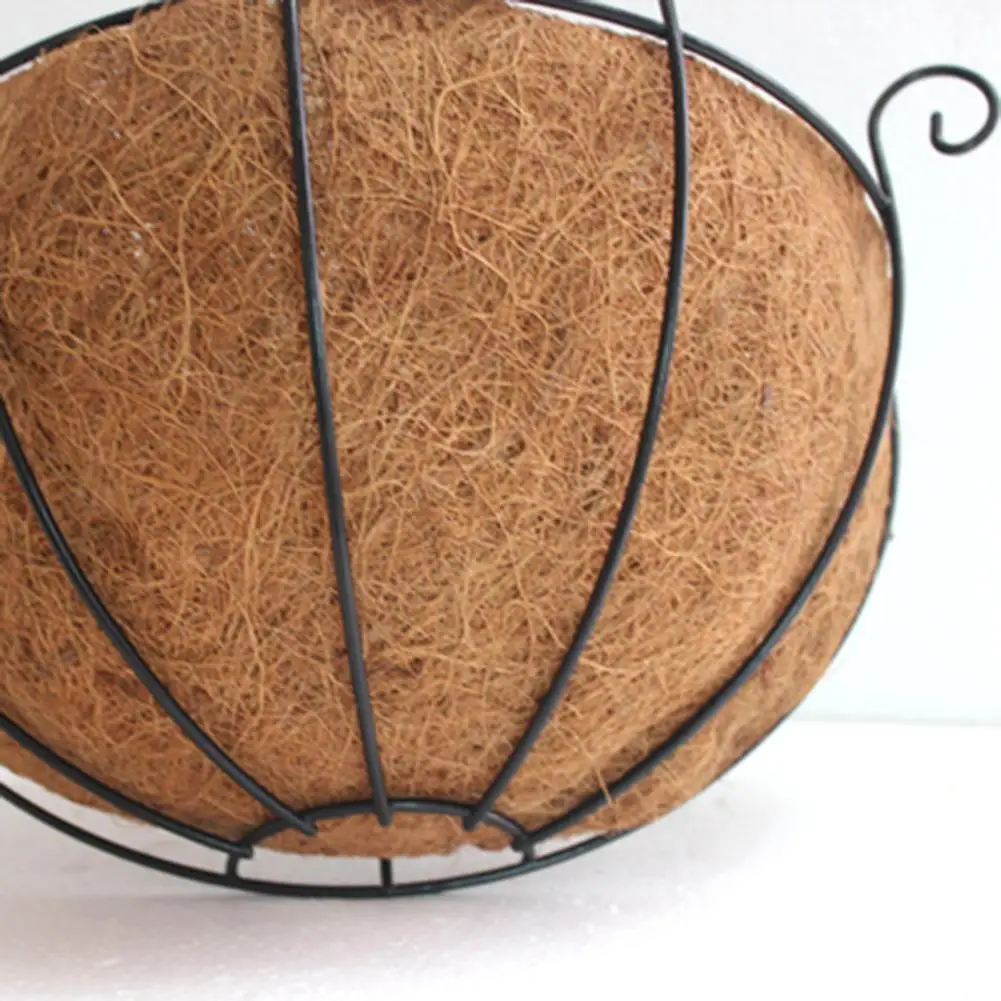 2 pieces of semi-circular coconut hanging hanging basket, fiber flower pot, coconut palm flower pot, hanging plant basket liner