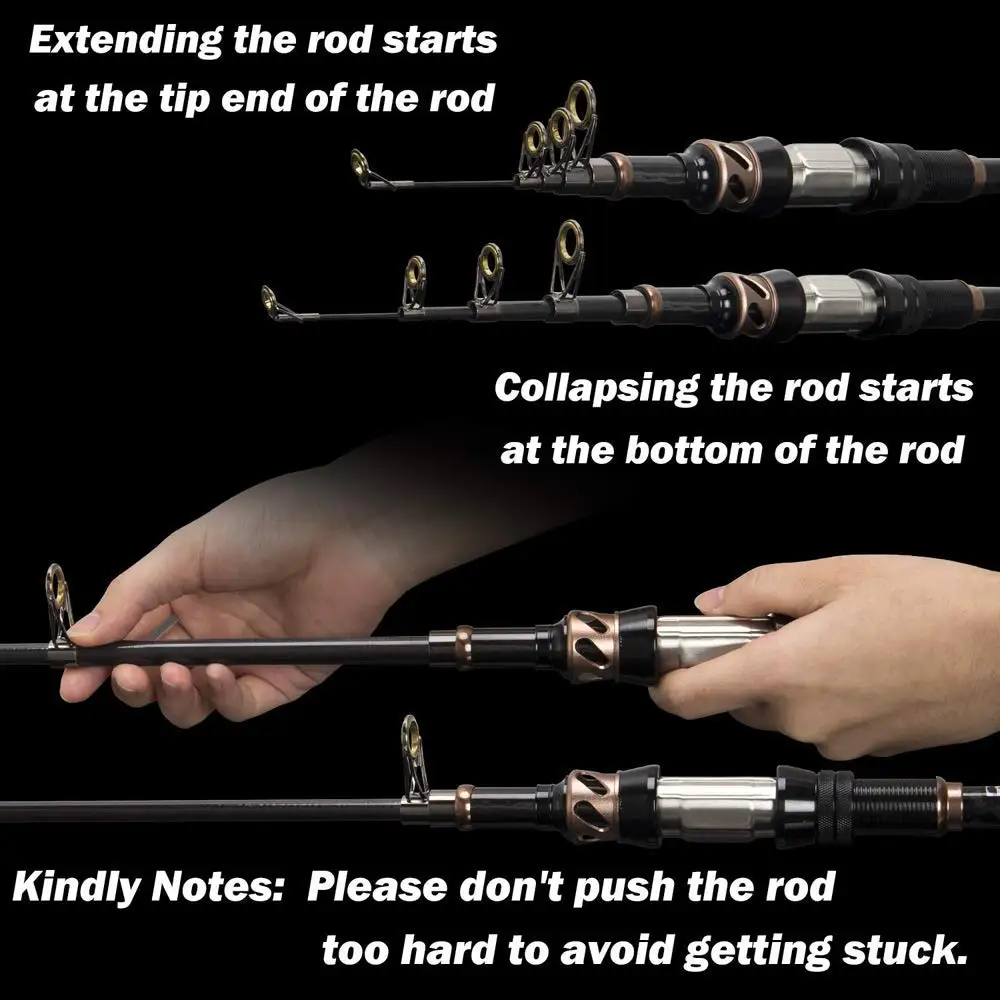 Telescopic Fishing Rod Portable Travel Fishing Saltwater Boat Sea Rod Carbon Fiber 99% 1.8m 2.1m 2.4m 2.7m 3m 3.6m