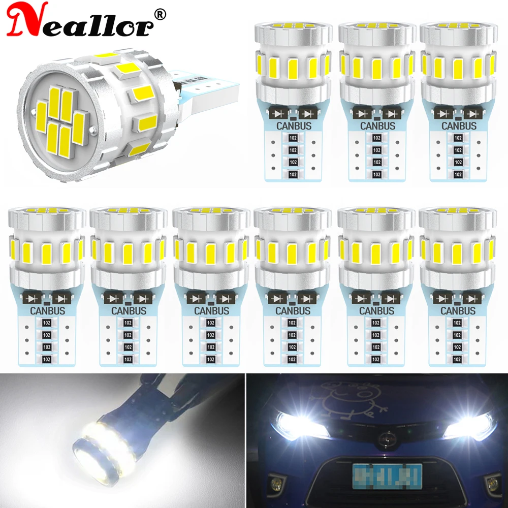 Комплект светодиодных ламп T10 Canbus W5W автомобильные фары 3014 18SMD внутренние 194 168