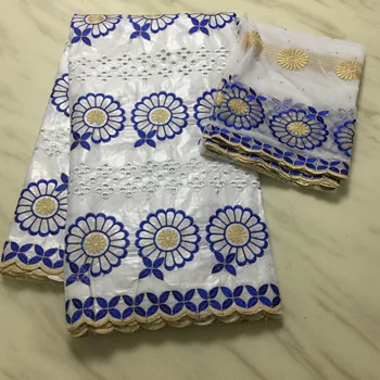 

New royal blue white gold bazin riche getzner high quality african bazin riche fabric bazin brode getzner for party dress