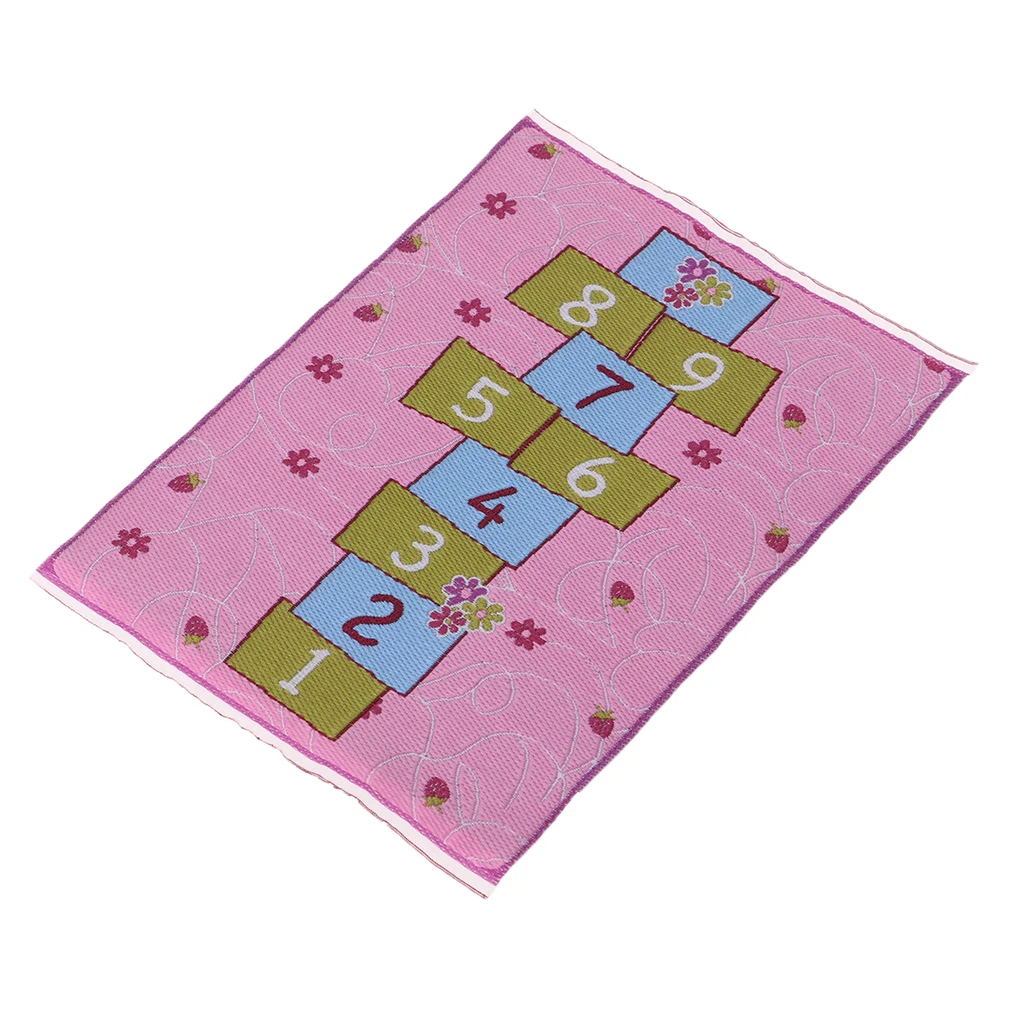 1/12 Hopscotch Carpet Area Rug for Dollhouse Sitting Room Bedroom Baby Room Decoration