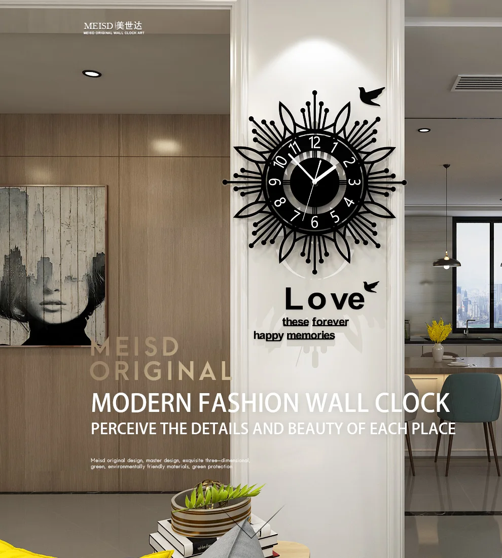 Silent Geometric 3D Wall Clock Modern Design Digital Hanging Clocks Living Room Acrylic Wall Watch Home Decor Free Shipping