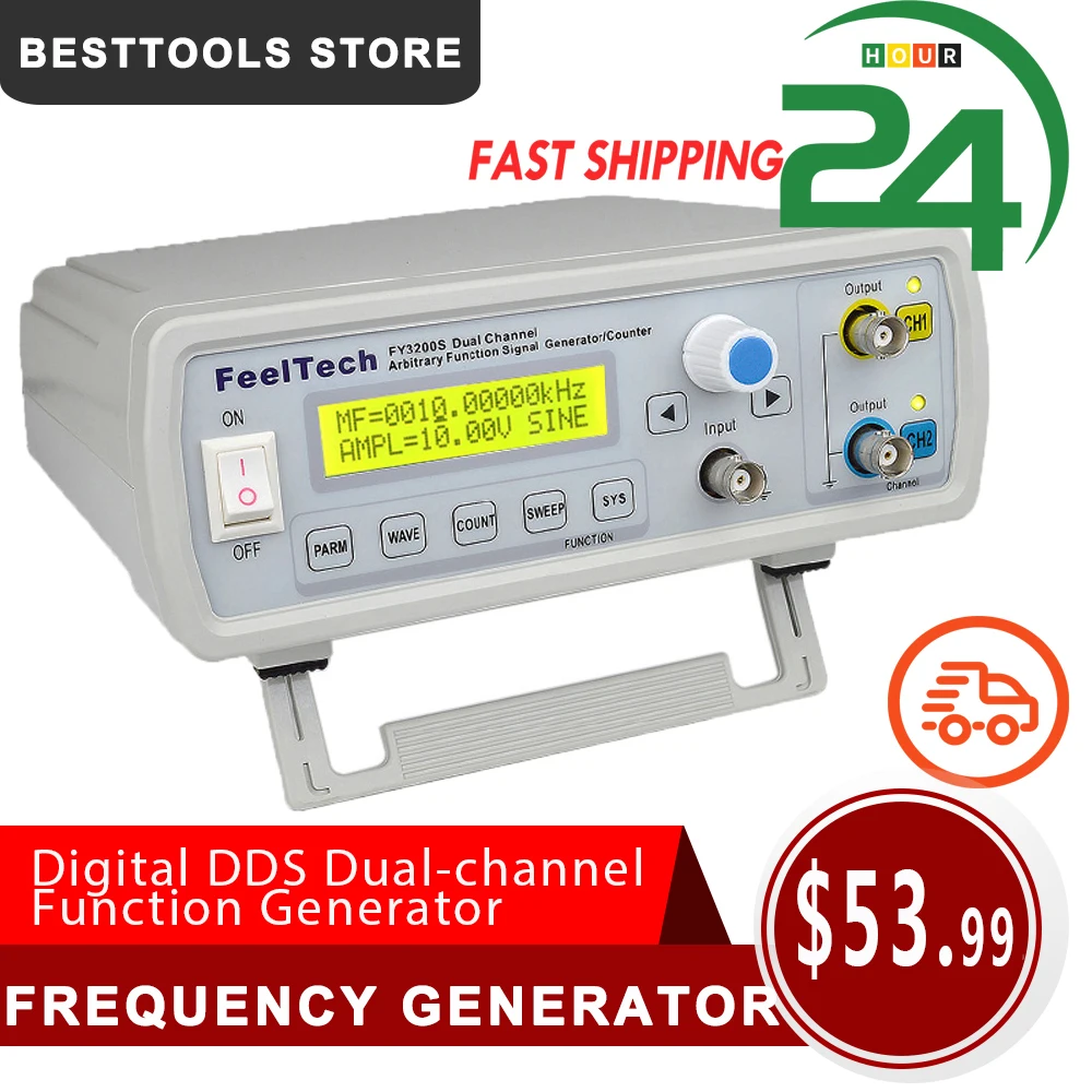 Digital DDS Function Generator High Precision Signal Generator Dual