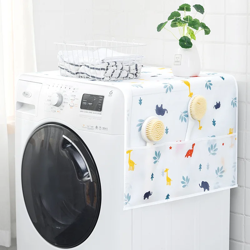Cartoon Household Refrigerator Dust Cover Multifunctional Hanging Storage Bag
