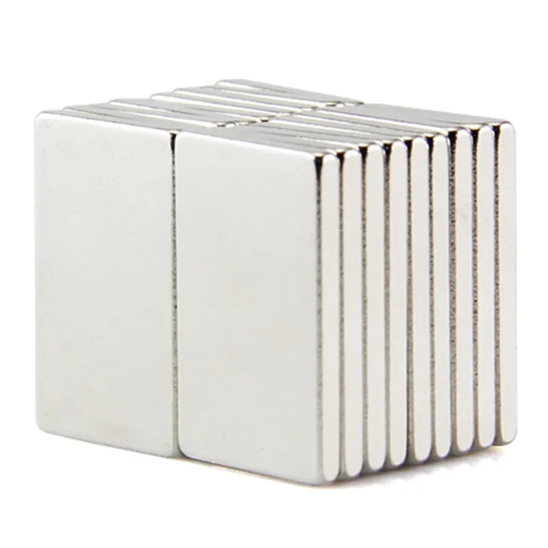 100pcs 20x10x2 mm Strong Block Cuboid Fridge Magnets Rare Earth Neodymium Bulk Sheet Mini Small Disc Magnetic Materials Home