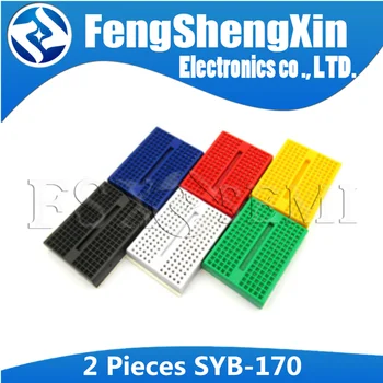 

2PCS SYB-170 Mini Solderless Prototype Breadboard 170 Tie-points PCB Test Board Portable bread board