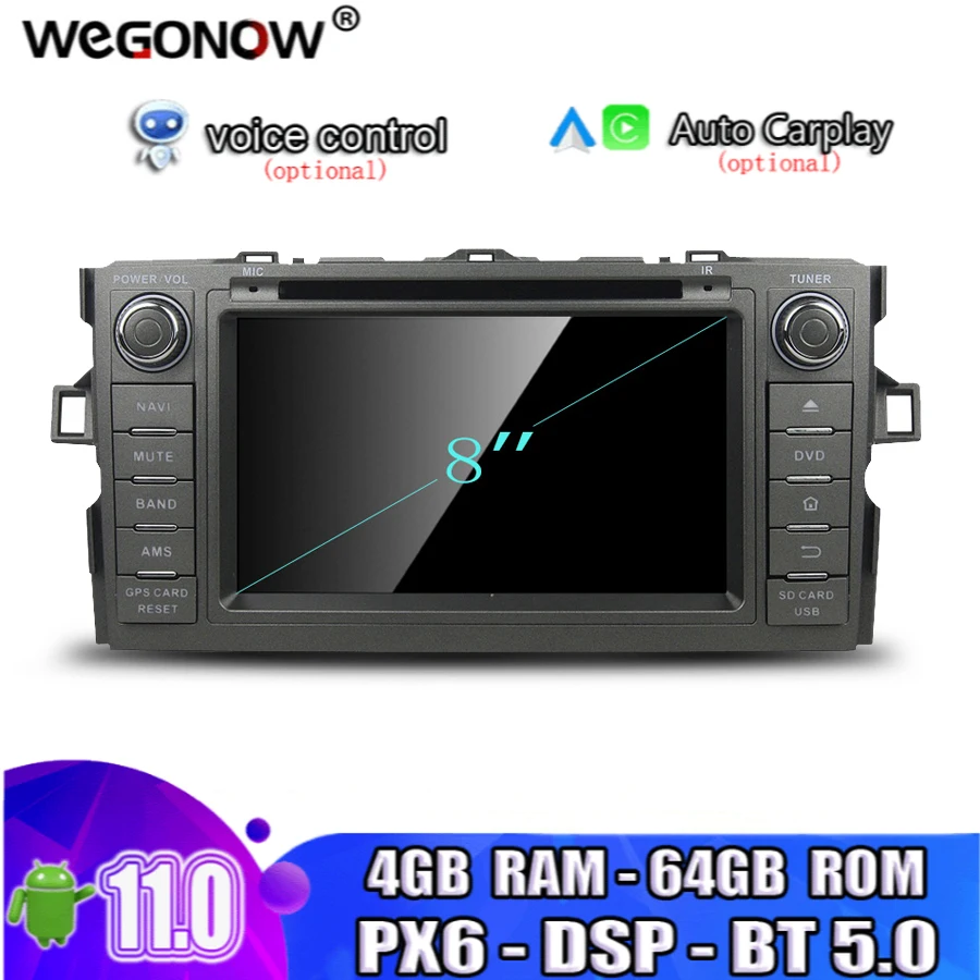 DSP TDA7851 Android 2010 для Toyota Auris 2014-5 0 64 Гб ПЗУ автомобильный DVD-плеер Wifi 4G RDS радио GPS карта