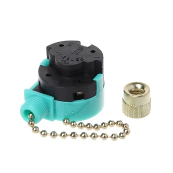 

3A/250V 6A/125V Zipper Switch 3 Speed Pull Chain Control Nickel Fan Wall Switch Y98E