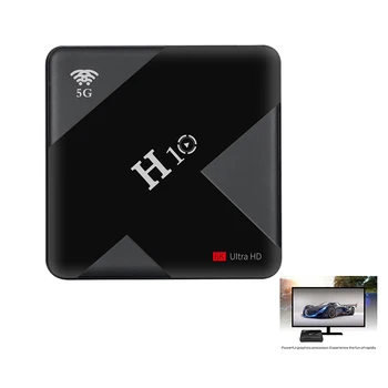 

New H10 Android 9.0 Smart Tv Box 4Gb 64Gb Allwinner H6 Quad Core 6K Set Top Box Dual Wifi 2.4G/5G Usb3.0 Wifi Media Player (Eu P