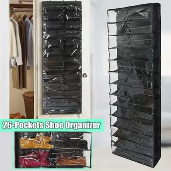 

26 Pocket Shoe Organizer Door Hanging Shoes Storage Wall Bag Closet Holder Family Save Space Organizer For Home Dormitory Shoes