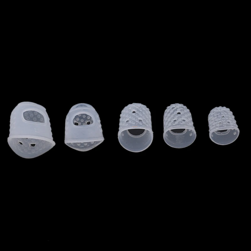 15Pcs Guitar Fingertip Protectors Silicone Finger Guards Guitar Finger Cover For Ukulele Electric 4 Colors Breathable