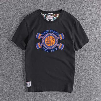 

2020 new arrival Slim youth half sleeve trend locomotive men's round neck short sleeve T-shirt cool boy high quality top 090