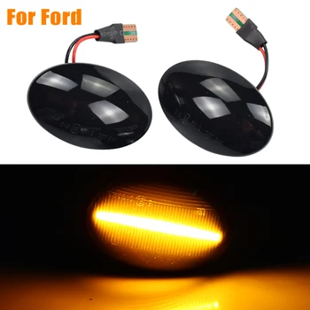 

LED Dynamic Turn Signal Blinker For Ford Fiesta MK3 MK4 KA Mondeo Transit Tourneo Sequential Side Marker Mirror Indicator Light