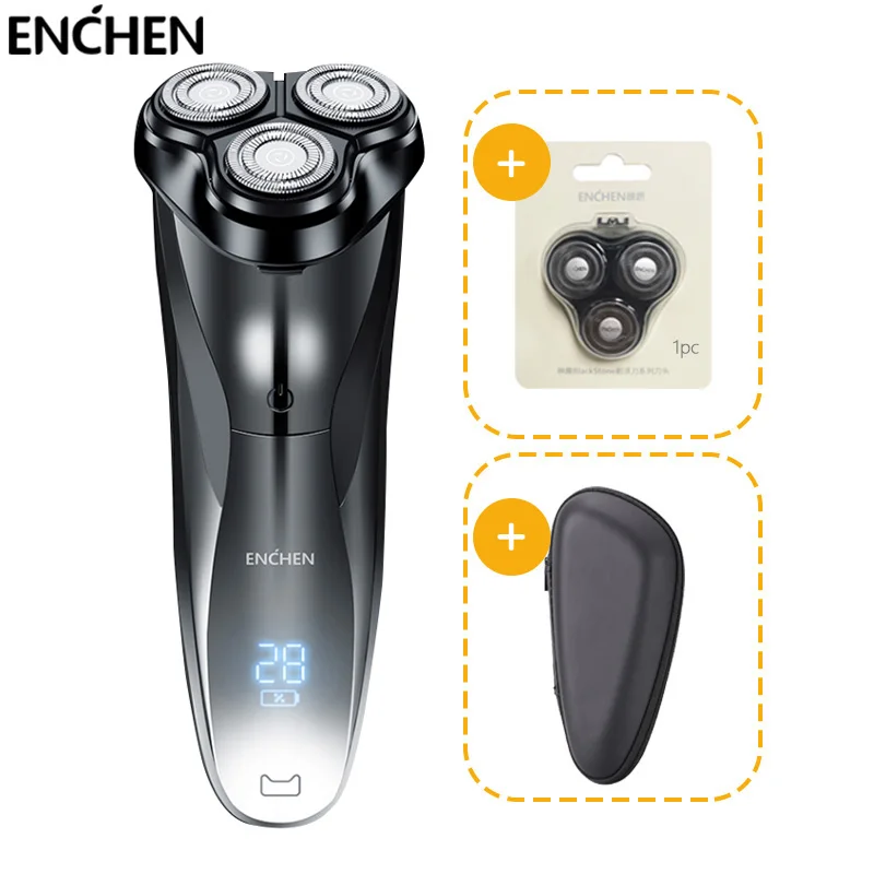 ENCHEN Blackstone 3 Electric Shavers for Men Face Shaver with Popup Trimmer Rechargeable Wet &amp Dry Dual Use IPX7 Waterproof | Бытовая