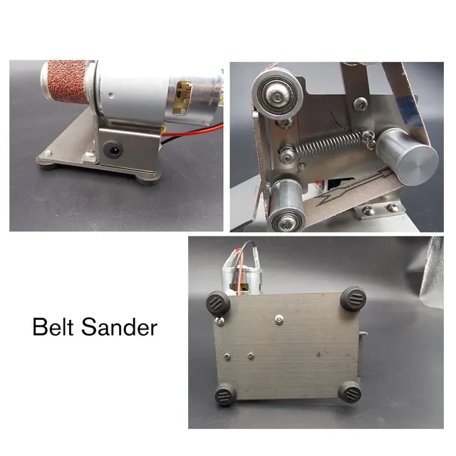 $30.37 Multifunctional Grinder Mini Electric Belt Sander Polishing Grinding Machine Cutter Edges Sharpener Belt Grinder Sanding Sale