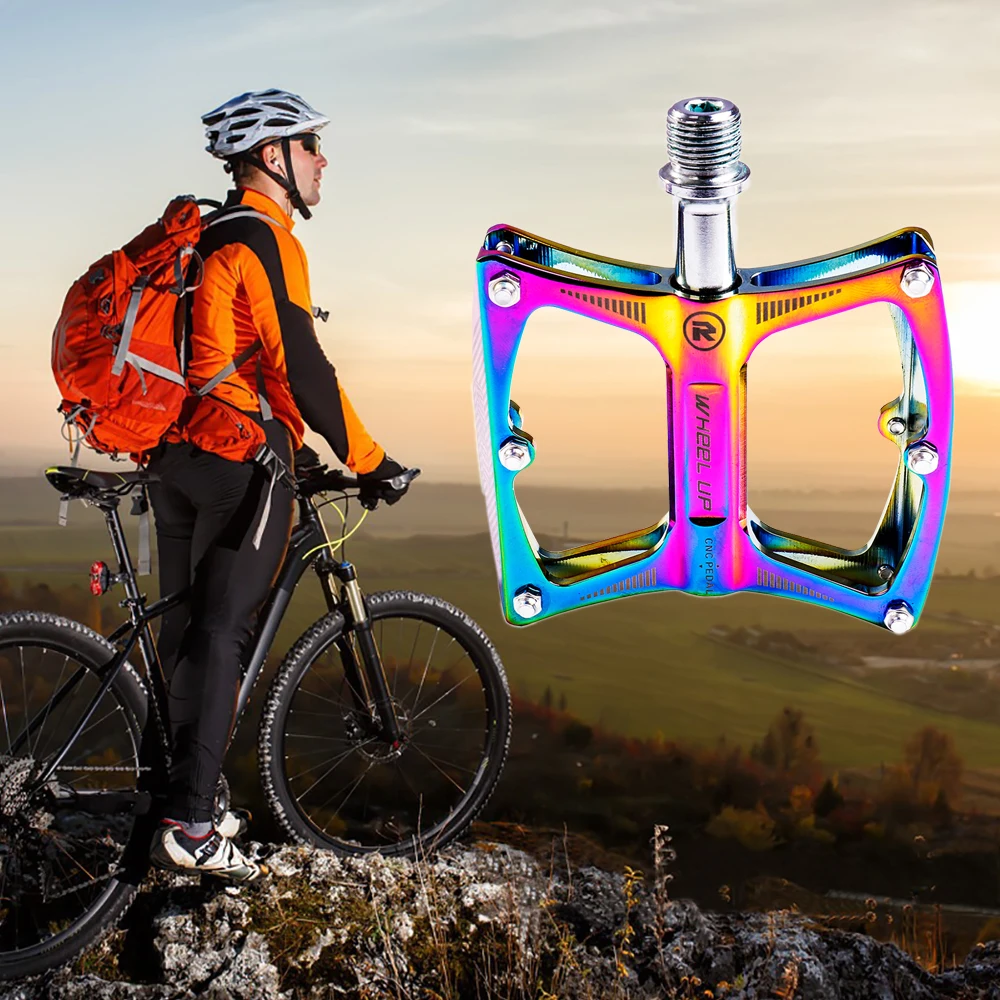 Педали для гонок 9/16 MTB горный велосипед плоская платформа пластиковые цвета