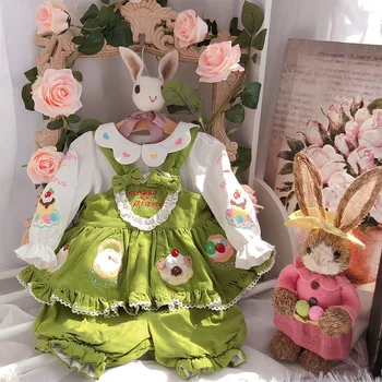 

girls clothes MP frog skirt Pants infant corduroy cotton cute suit cute girl exotic baby sundress girl casual children sets