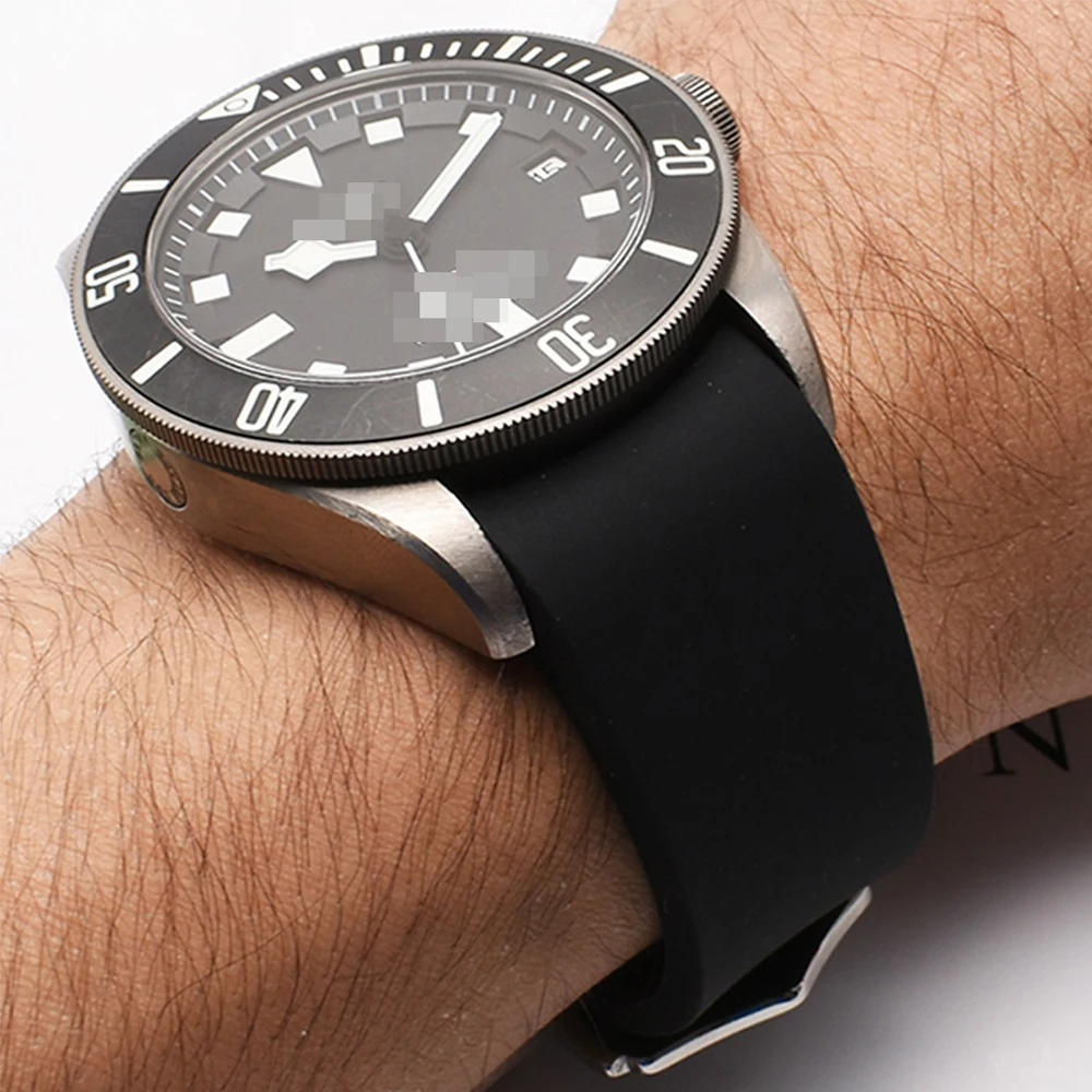 Universal Sport Curved End Waterproof Silicone Watch Band