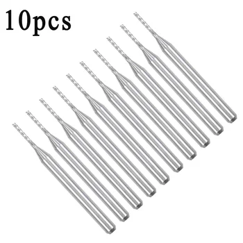 

10pcs End Mill Carbide Engraving For PCB Machine 1/8Inch Shank CNC Equipment