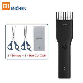 

ENHCEN Boost Hair Trimmer USB charger Electric Hair Clipper Two Speed With Scissors Hair Cut Cloth Nano Ceramic Cutter Hair